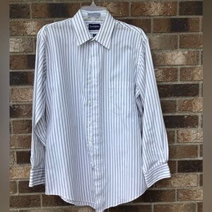 Dockers Men's Striped White Shirt